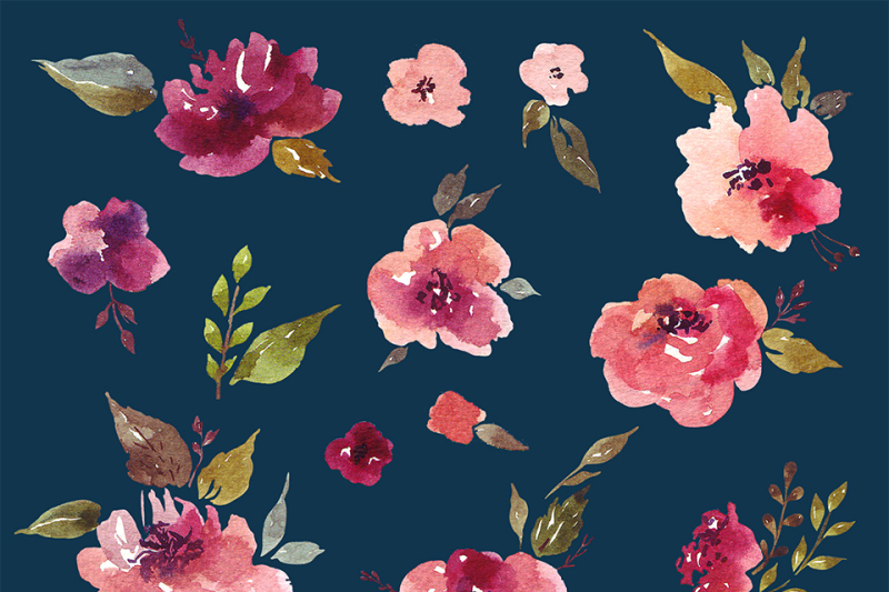 230-watercolor-floral-elements