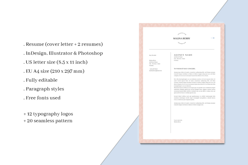 malina-resume-3-pages-bonus