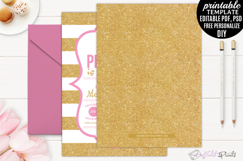 gold-and-pink-little-princess-baby-shower-invitation-template