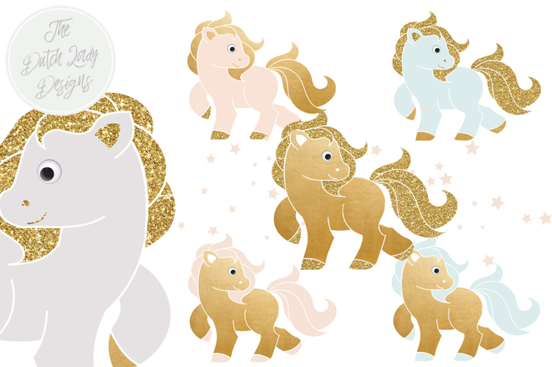 little-pony-clipart-in-pastel-colors