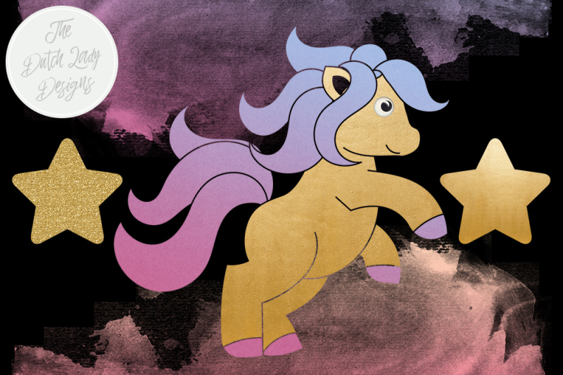 fantasy-pony-clipart-with-watercolor-swirls