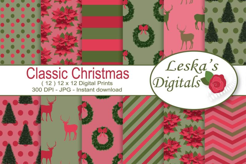 classic-christmas-digital-paper-pack