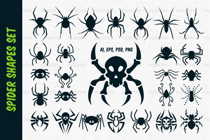 spider-vector-shapes-set-for-halloween