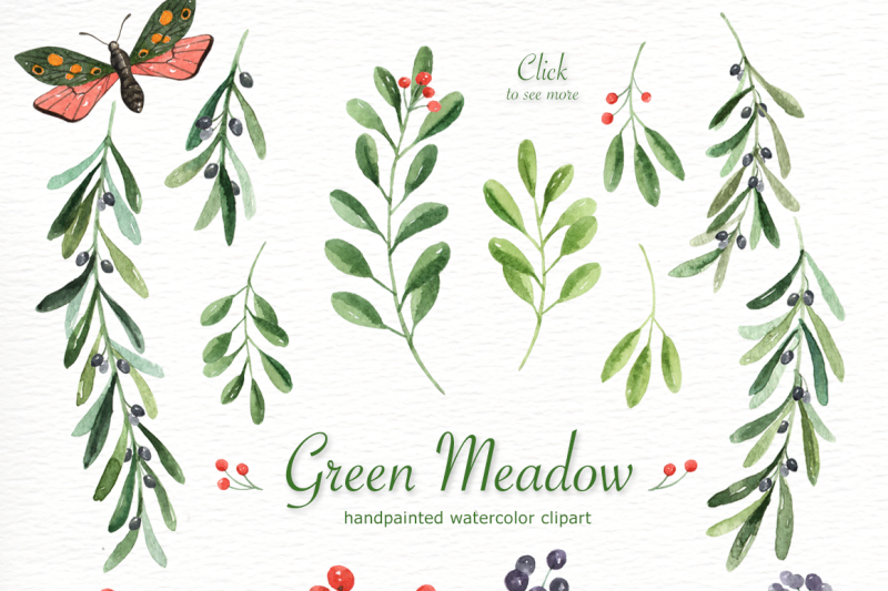 green-meadow-watercolor-clipart
