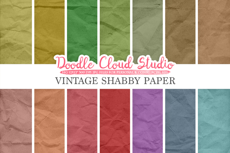 vintage-shabby-digital-paper-pack-grungy-old-folded-paper-texture-background-green-purple-red-brown-blue-instant-download-for-commercial-use