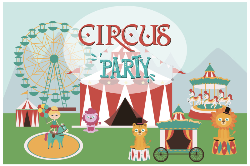 circus-icons-and-cards-templates