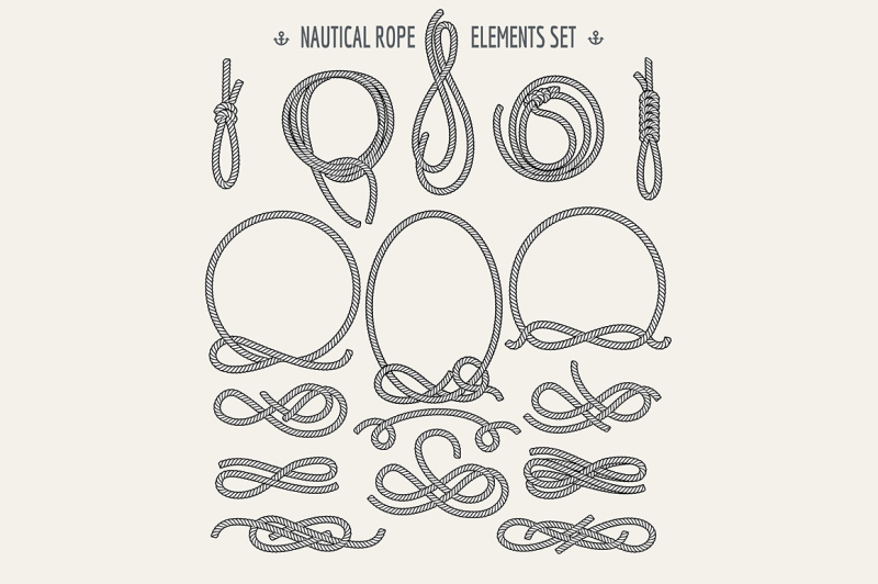 nautical-rope-elements-set
