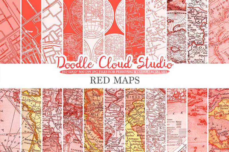 red-vintage-maps-digital-paper-old-world-map-city-nautical-geographic-scarlet-map-textures-instant-download-personal-and-commercial-use