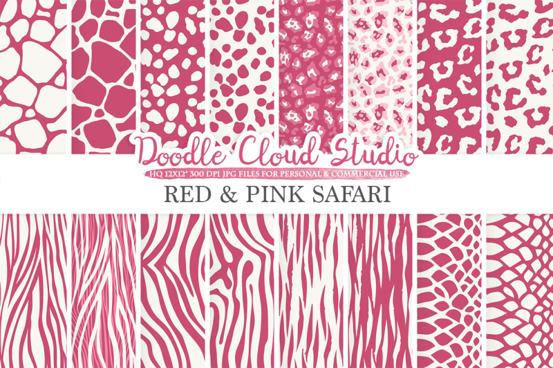 red-and-pink-animal-safari-digital-paper-purple-wine-fur-pattern-giraffe-zebra-leopard-snake-tiger-backgrounds-for-personal-and-commercial-use