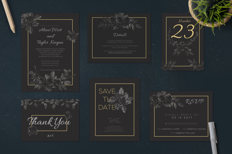noirose-wedding-design-set