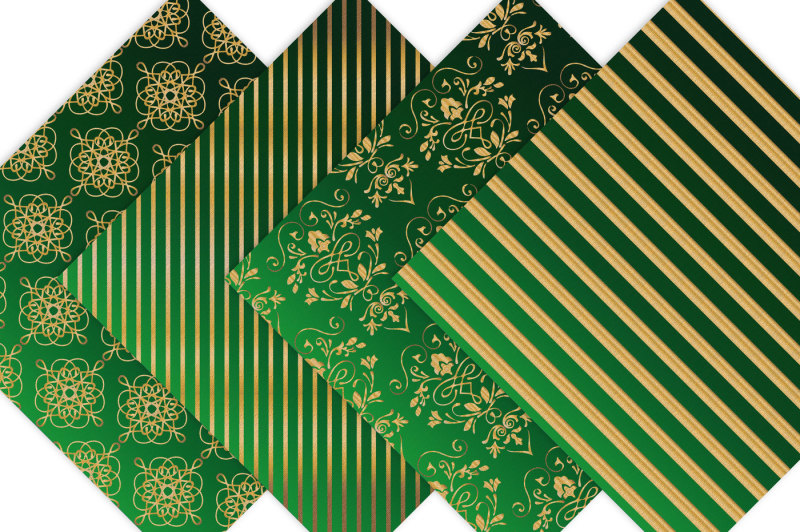 digital-paper-patterns-emerald-green-royal-sccrapbooking