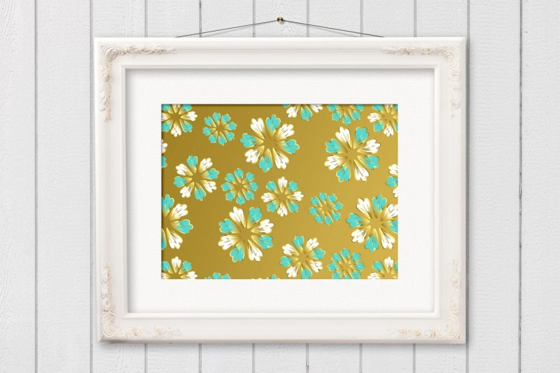 gold-turquoise-scrapbook-paper