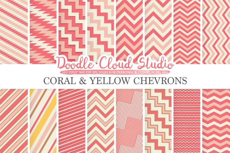 coral-and-yellow-chevron-digital-paper-pink-coral-yellow-chevron-and-stripes-pattern-zig-zag-lines-background-for-personal-and-commercial-use