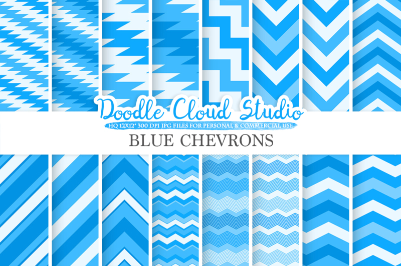 blue-chevron-digital-paper-chevron-and-stripes-pattern-zig-zag-lines-background-instant-download-for-personal-and-commercial-use