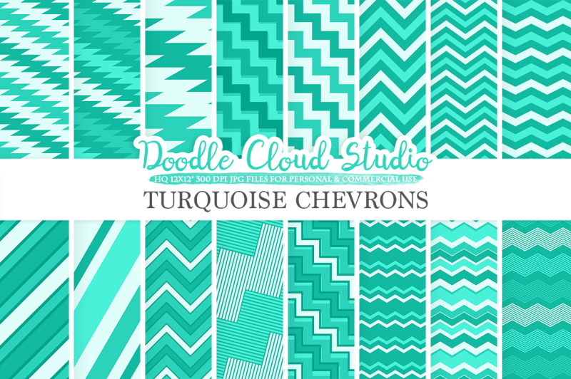 aqua-chevron-digital-paper-chevron-and-stripes-turquoise-pattern-zig-zag-lines-background-instant-download-for-personal-and-commercial-use