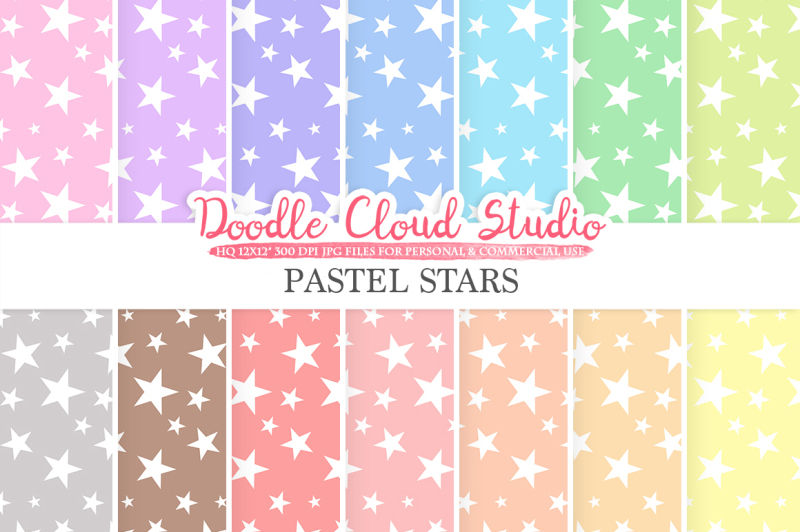pastel-stars-digital-paper-stars-patterns-digital-stars-pastel-colors-background-instant-download-for-personal-and-commercial-use