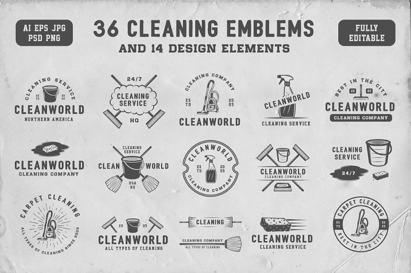set-of-vintage-cleaning-emblems