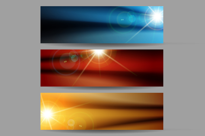 abstract-flare-bright-shiny-banner-set