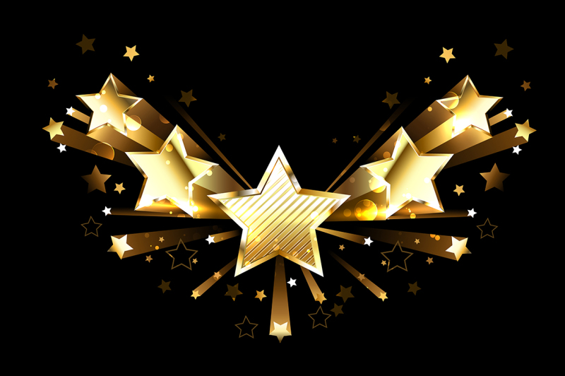 sparkling-gold-five-stars