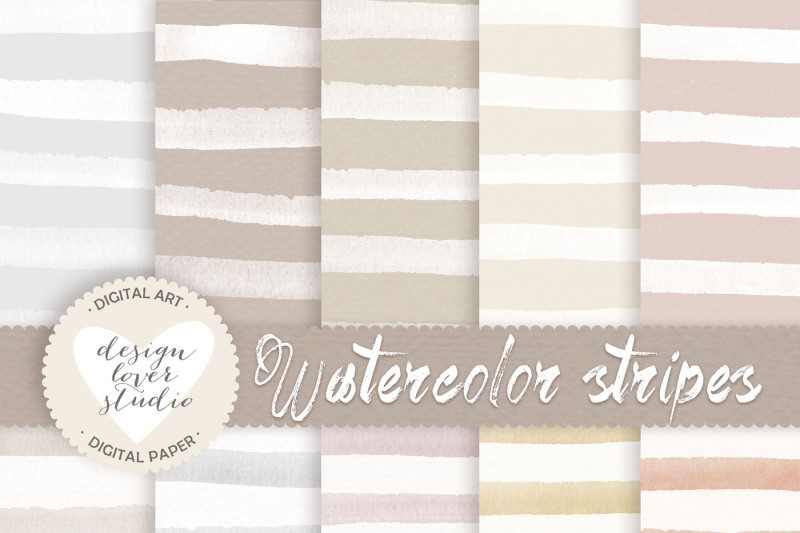 watercolour-natural-stripes-digital-papers