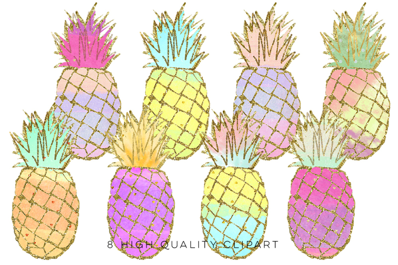 pineapple-clip-art-gold-pineapples-gold-pineapple-clip-art-gold-texture-pineapples-gold-foil-pineapples-summer-clip-art-tropical