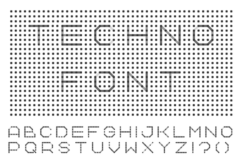 dotted-font-digital-techno-design