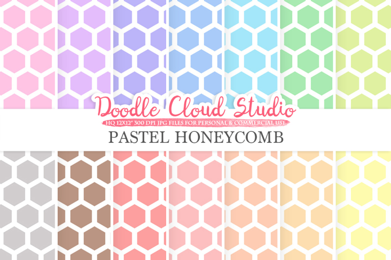 pastel-honeycomb-digital-paper-beehive-pattern-digital-hexagons-pastel-colors-background-instant-download-for-personal-and-commercial-use