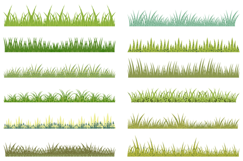 Textured green grass clipart, Spring Easter grass clip art ...