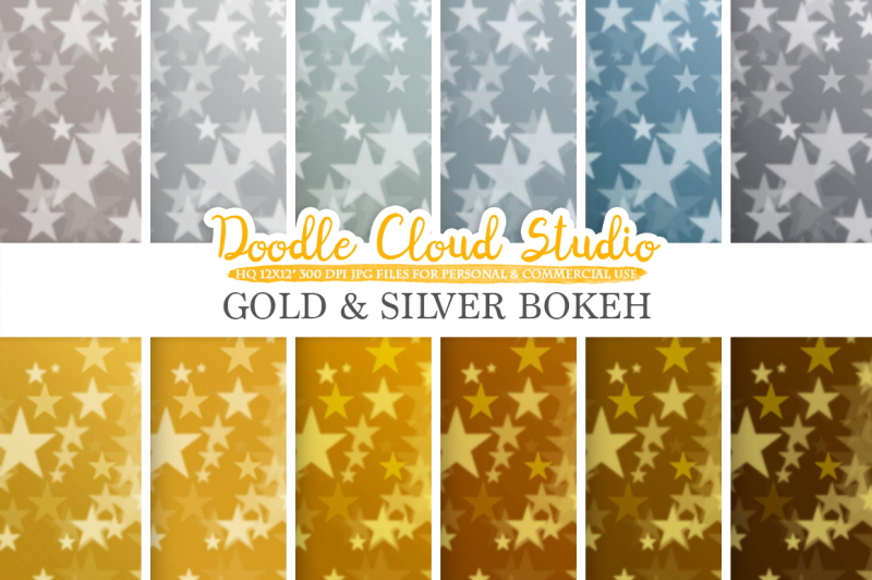 gold-and-silver-stars-bokeh-digital-paper-metallic-bokeh-overlay-star-bokeh-backgrounds-instant-download-for-personal-and-commercial-use