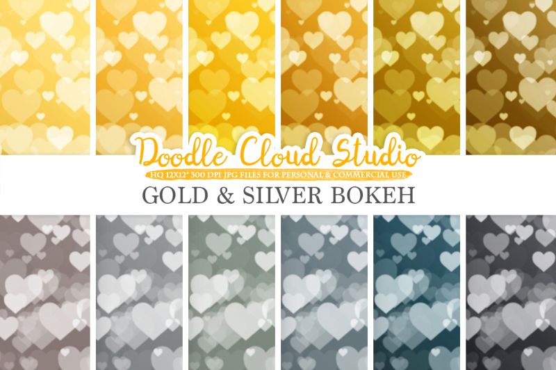 gold-and-silver-hearts-bokeh-digital-paper-metallic-bokeh-overlay-heart-bokeh-backgrounds-instant-download-for-personal-and-commercial-use