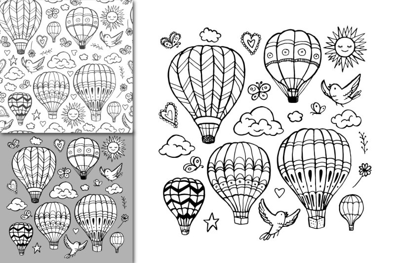 vector-air-balloon-set-pattern