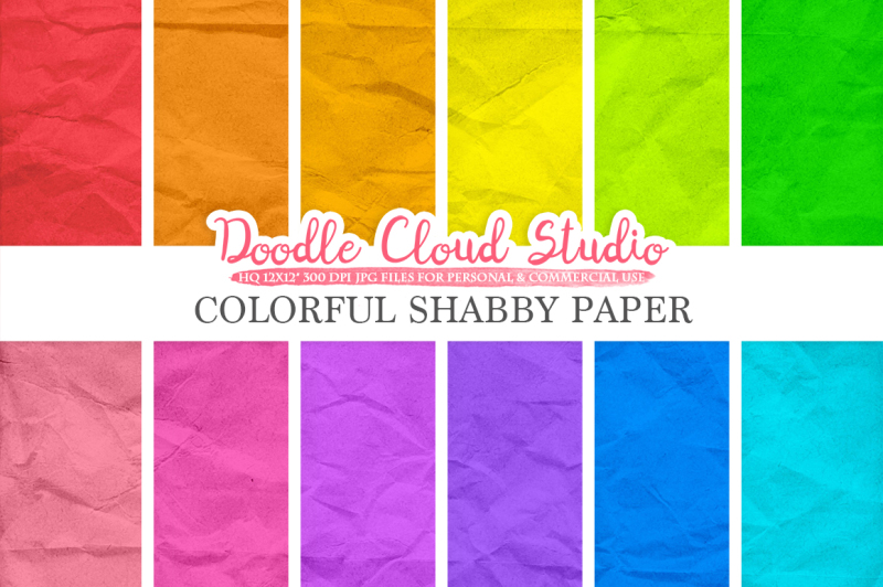 colorful-shabby-digital-paper-pack-old-paper-texture-grungy-paper-folded-paper-background-instant-download-for-personal-and-commercial-use