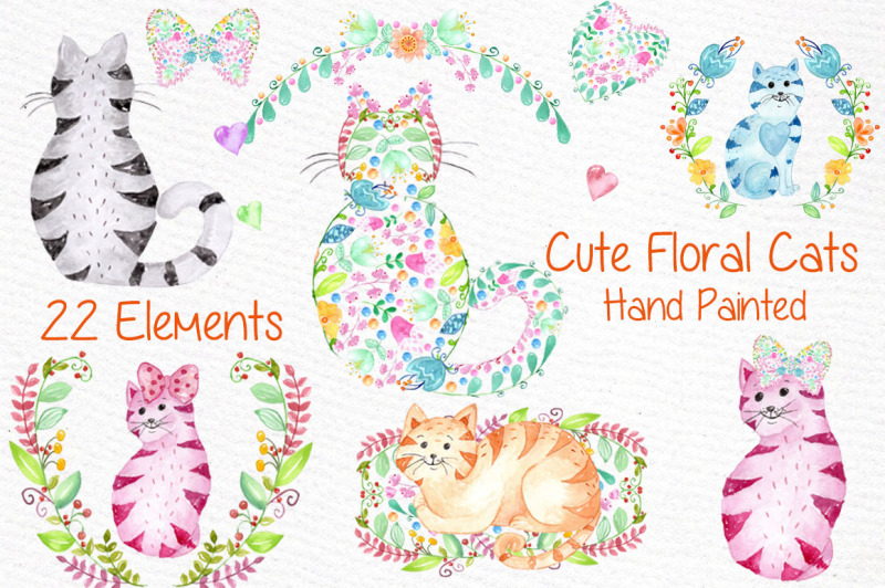 cute-watercolor-cats-clipart