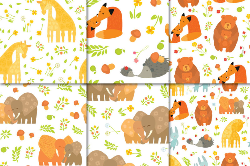 vector-kid-patterns-with-animals