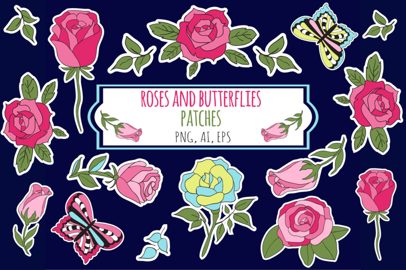 roses-and-butterflies-stickers