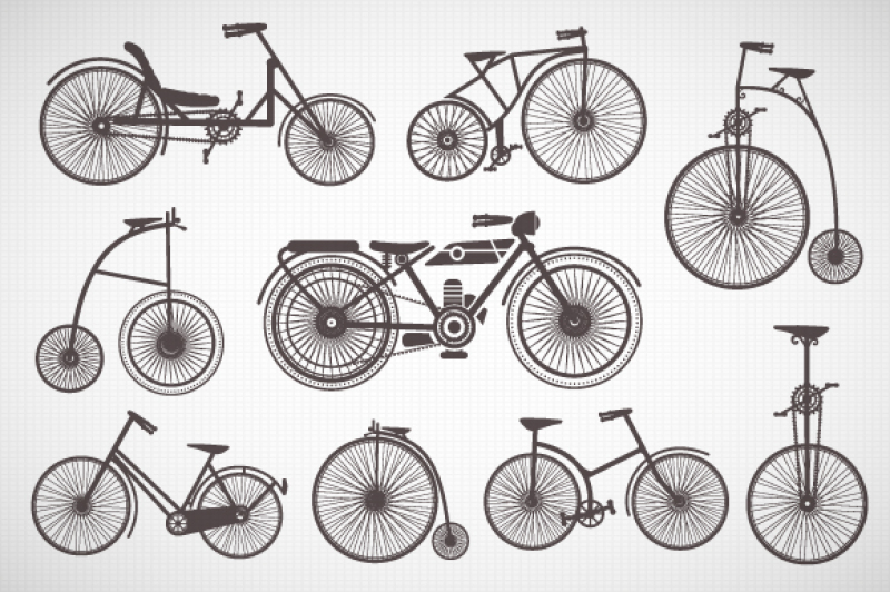 retro-vintage-bike-vector-set