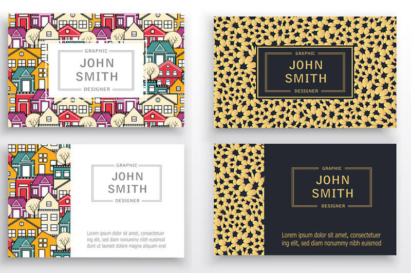 set-of-business-cards-vector-templates