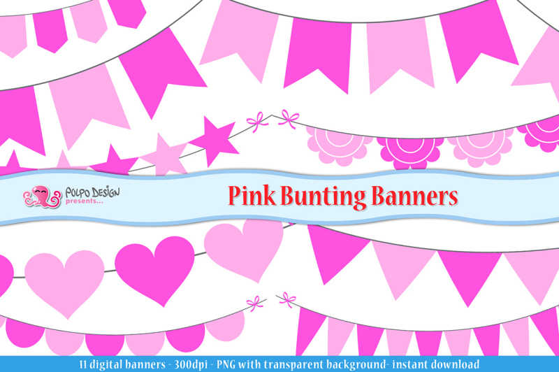 pink-bunting-banners-clipart