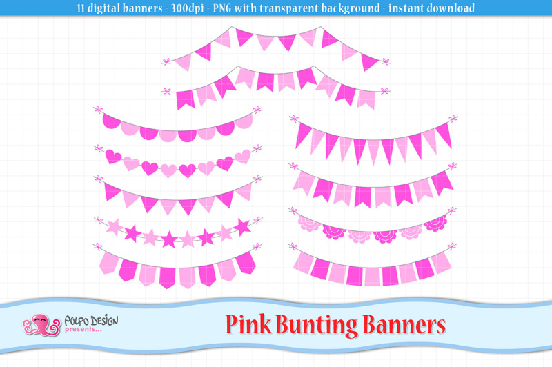 pink-bunting-banners-clipart