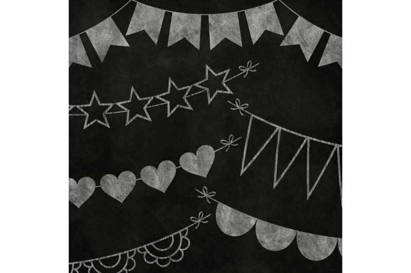 chalkboard-bunting-banners-clipart