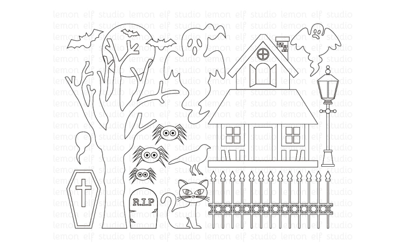 haunted-house-digital-stamp-les-ds46
