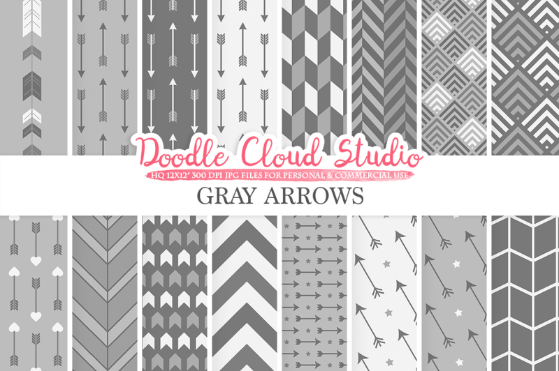 gray-arrows-digital-paper-grey-arrow-patterns-tribal-archery-chevron-triangles-backgrounds-instant-download-personal-and-commercial-use