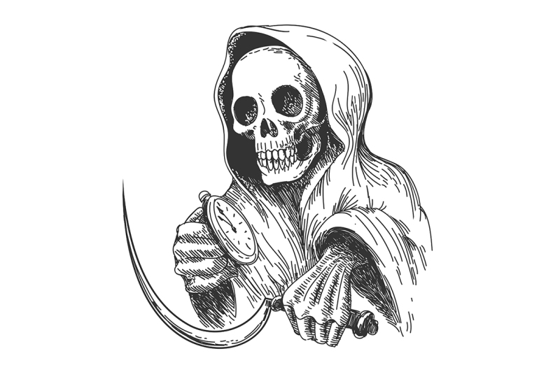 waiting-death-handdrawn-illustration