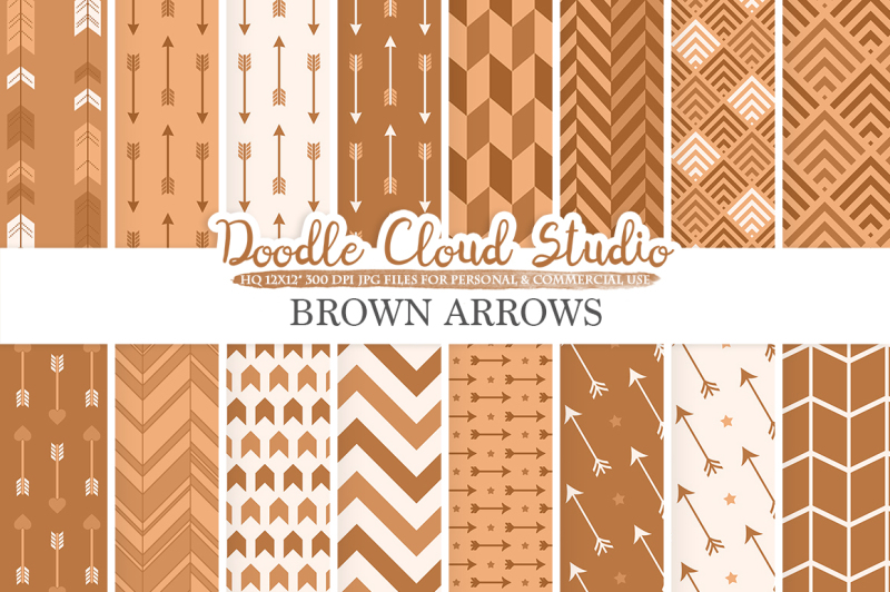 brown-arrows-digital-paper-brown-arrow-patterns-tribal-archery-chevron-triangles-backgrounds-instant-download-personal-and-commercial-use