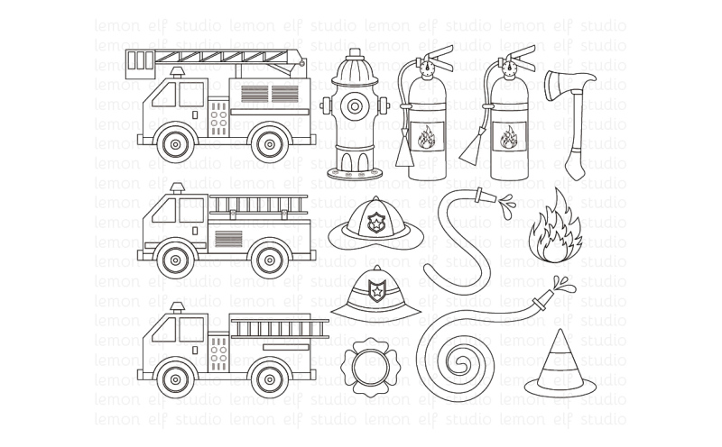 fire-truck-digital-stamp-les-ds50