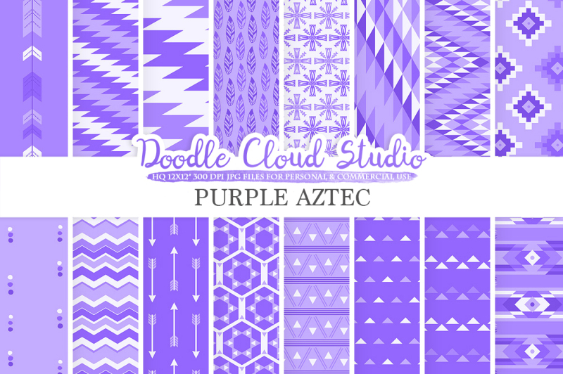 purple-aztec-digital-paper-tribal-patterns-native-triangles-geometric-ethnic-arrows-background-instant-download-personal-and-commercial-use
