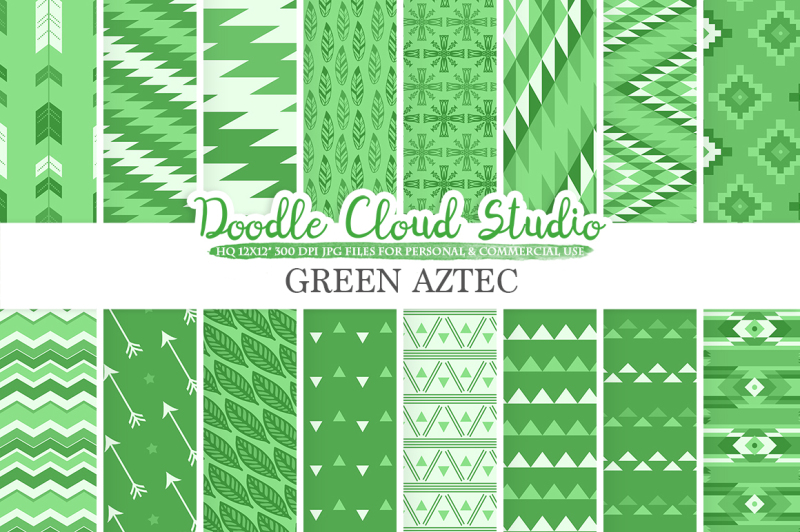 dark-green-aztec-digital-paper-tribal-pattern-native-triangles-geometric-ethnic-arrows-background-instant-download-personal-and-commercial-use