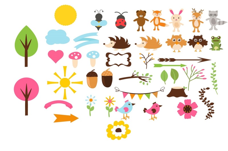 woodlands-cute-animals-illustration-vector-pack