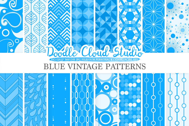blue-retro-digital-paper-geometric-vintage-patterns-blue-digital-backgrounds-instant-download-for-personal-and-commercial-use