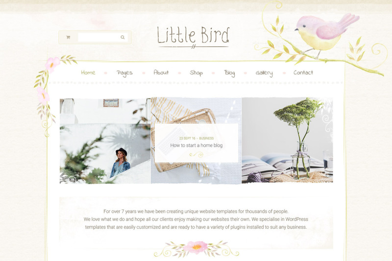 little-bird-shop-blog-design-psd